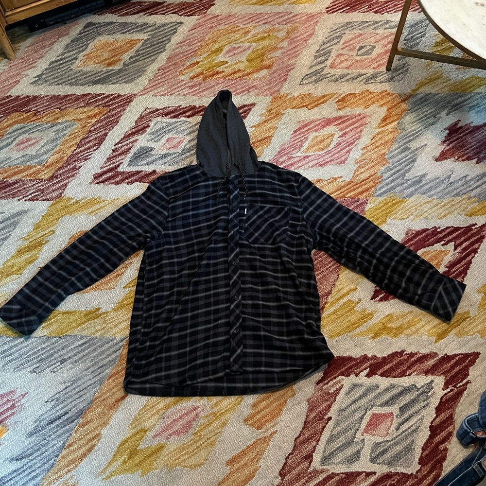 Tony Hawk Black and Gray Checkered Hoodie